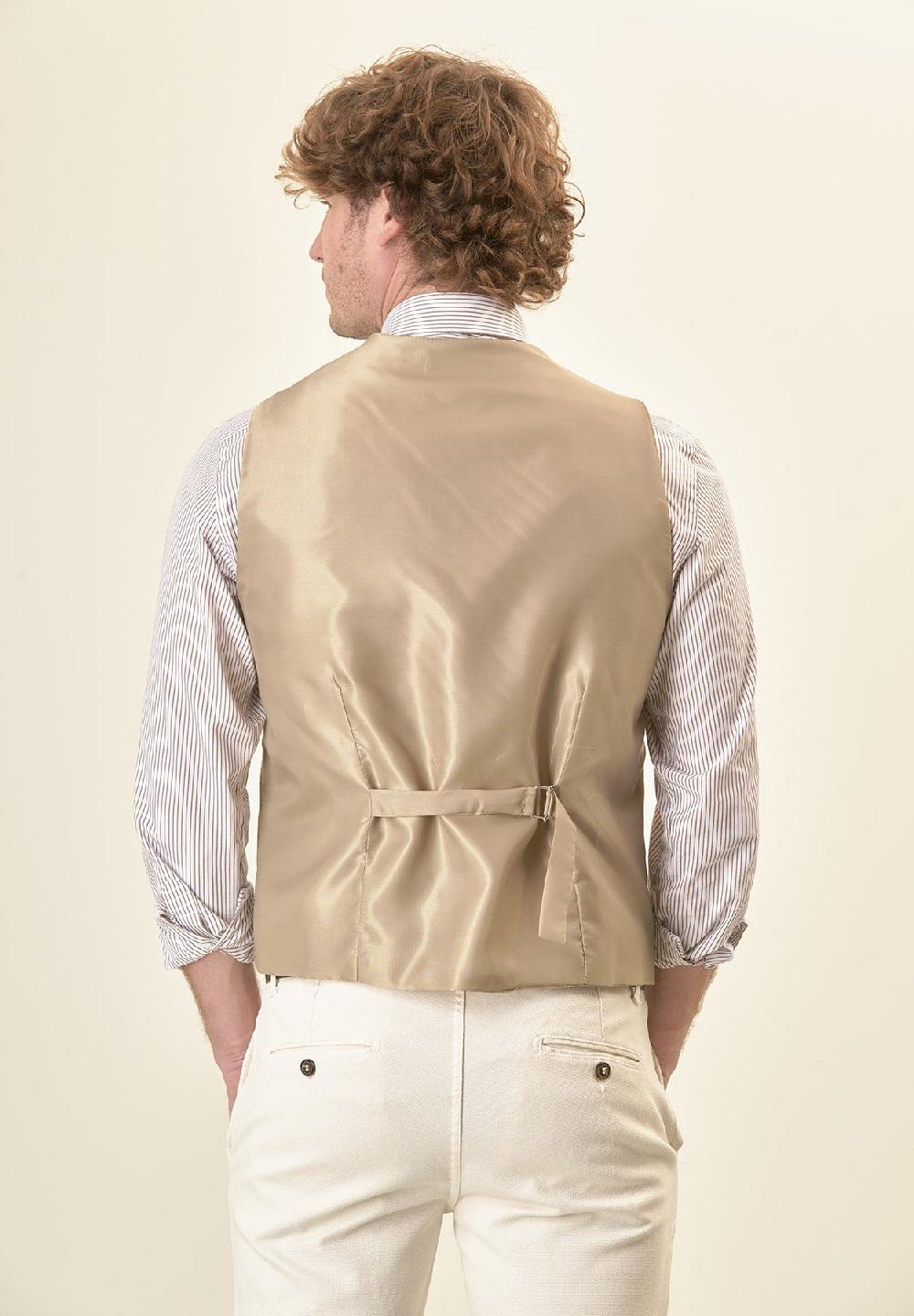 Angelico Gilet Beige Knickerbocker Custom Fit