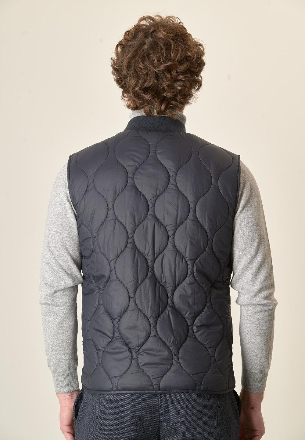 Angelico Gilet Blu Trapuntato