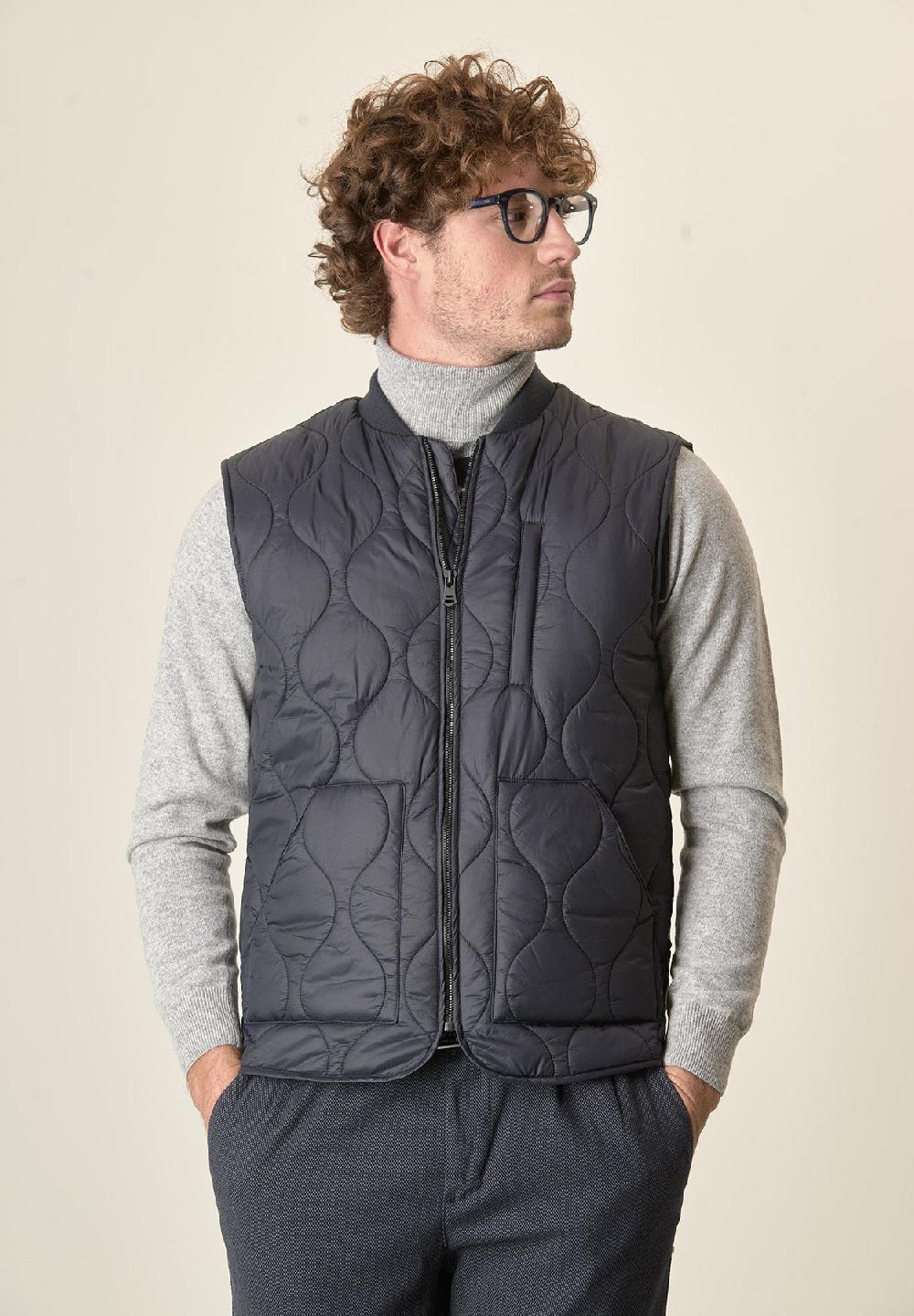 Angelico Gilet blu trapuntato