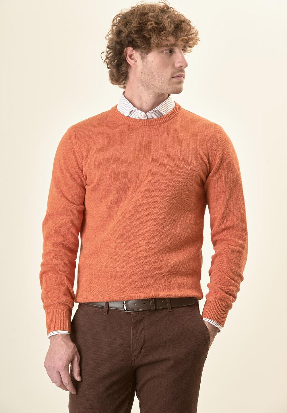 Angelico Girocollo arancione misto cashmere