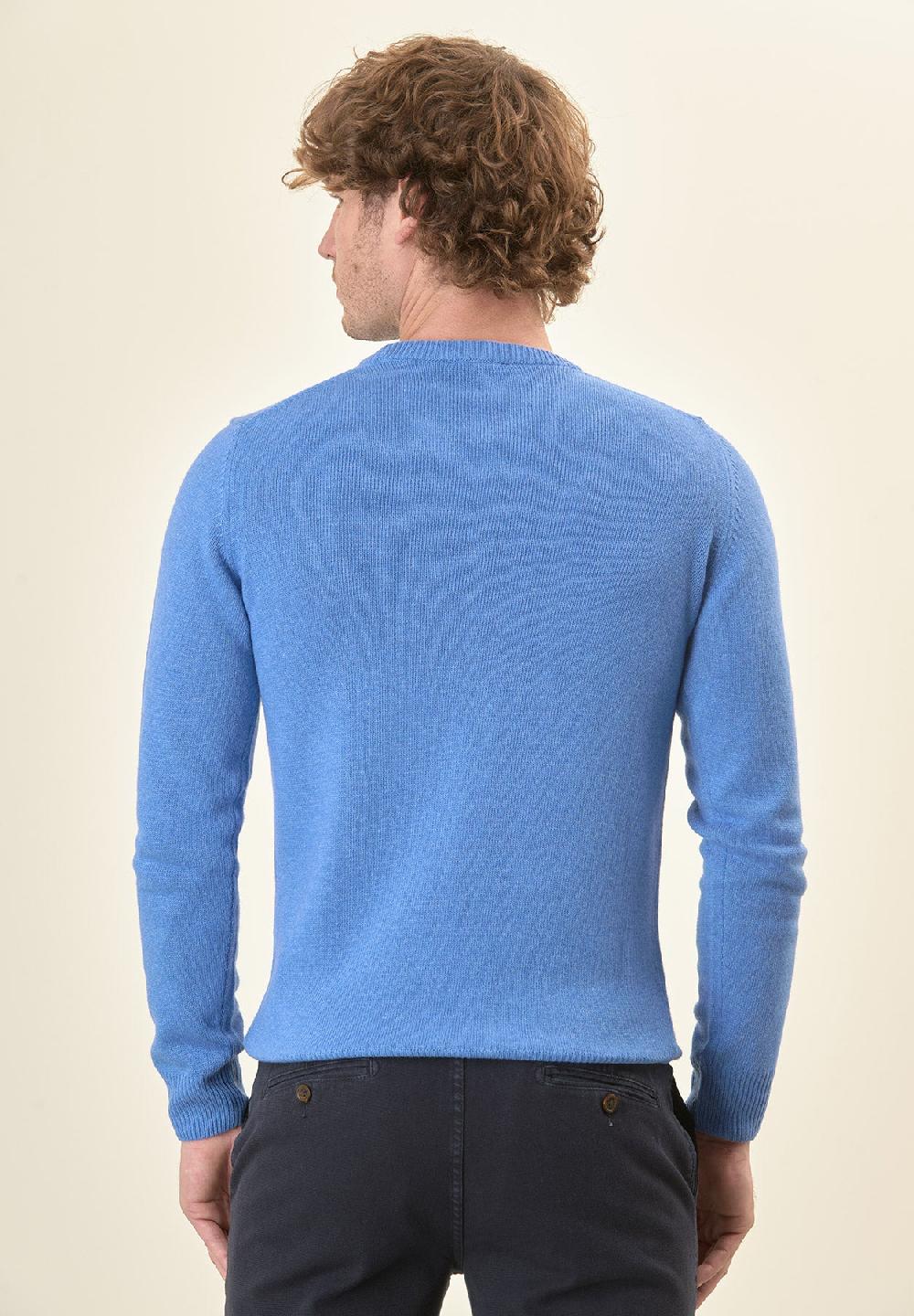 Angelico Girocollo Azzurro Misto Cashmere