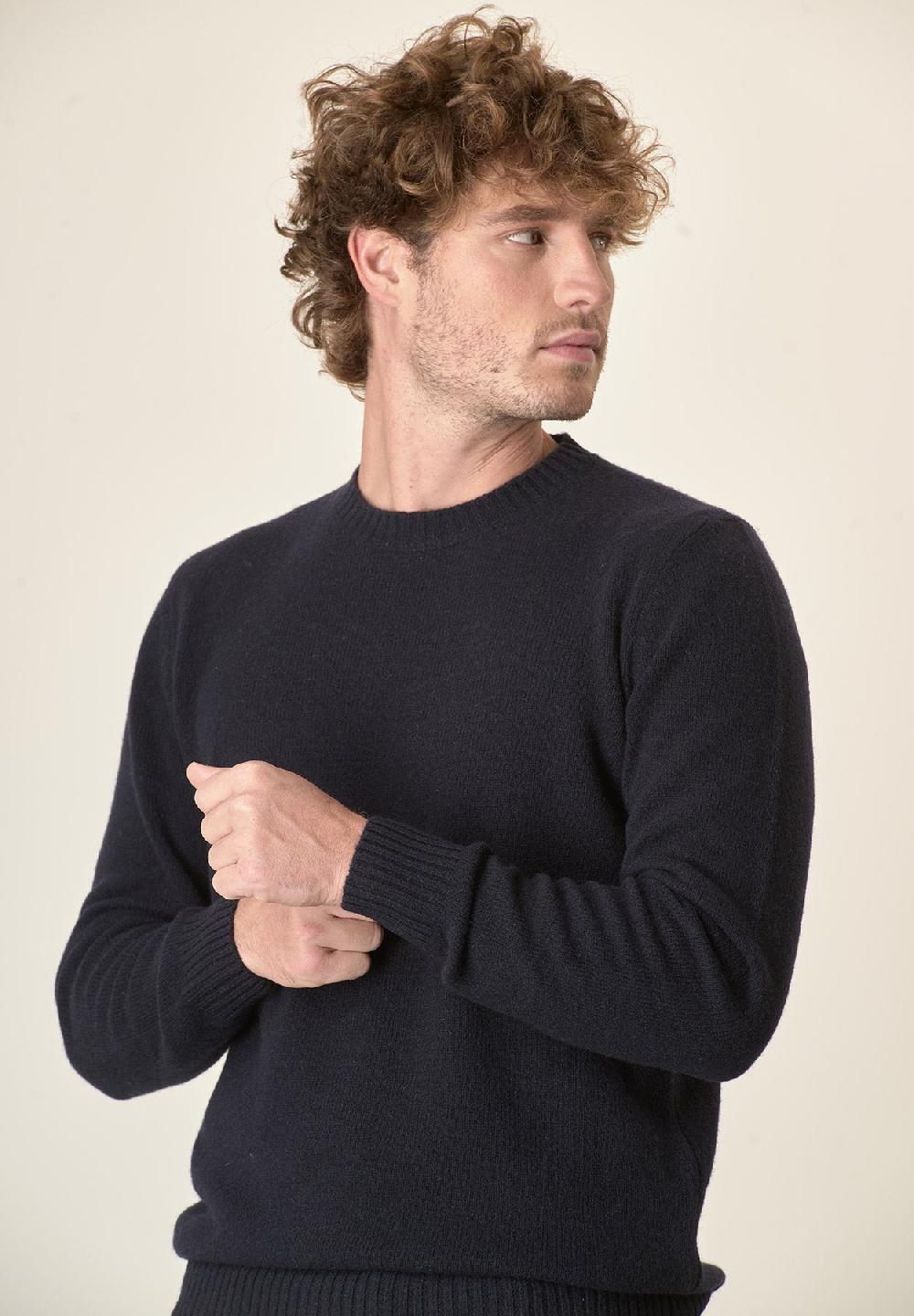 Angelico Girocollo Blu Puro Cashmere