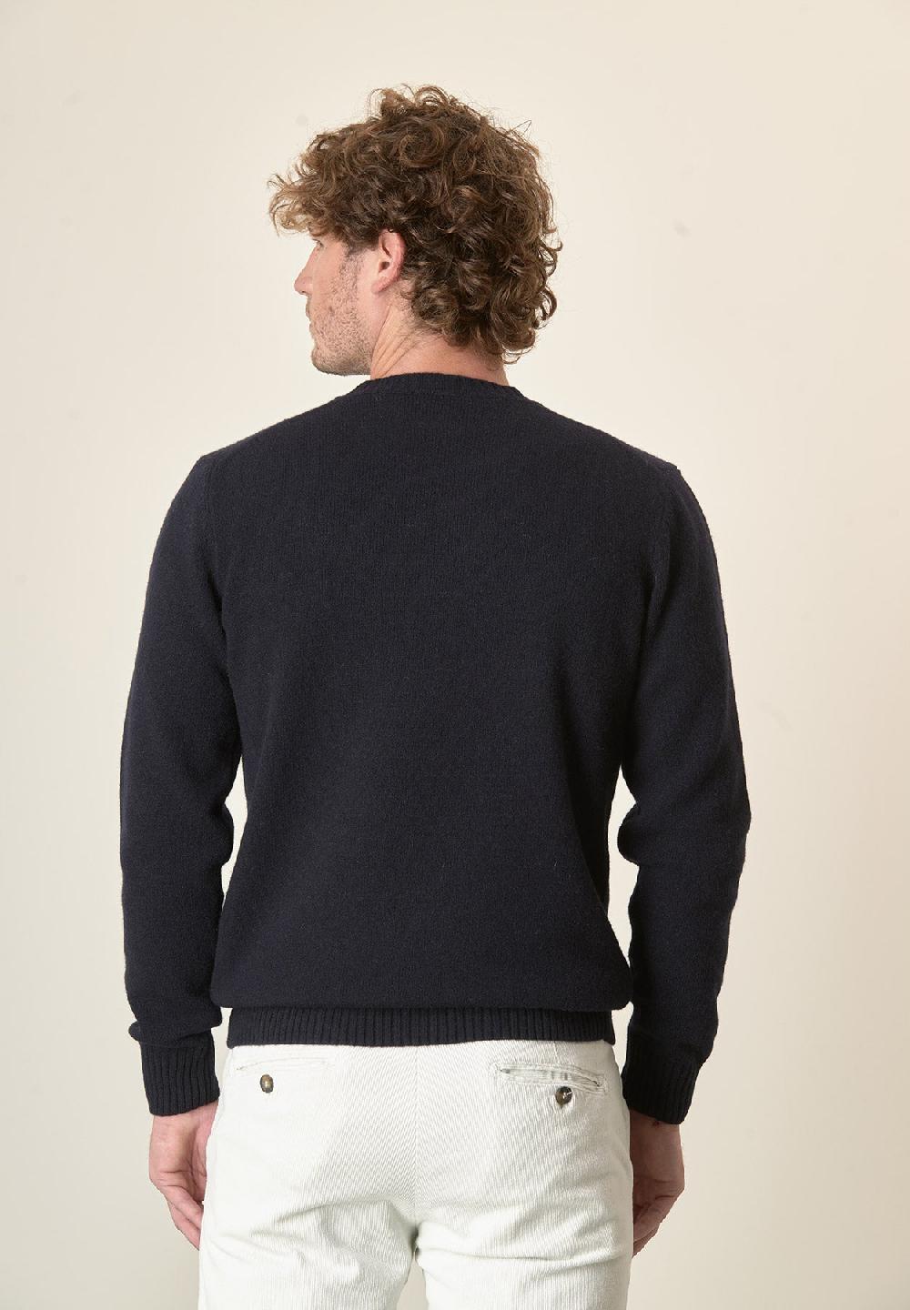 Angelico Girocollo Blu Puro Cashmere