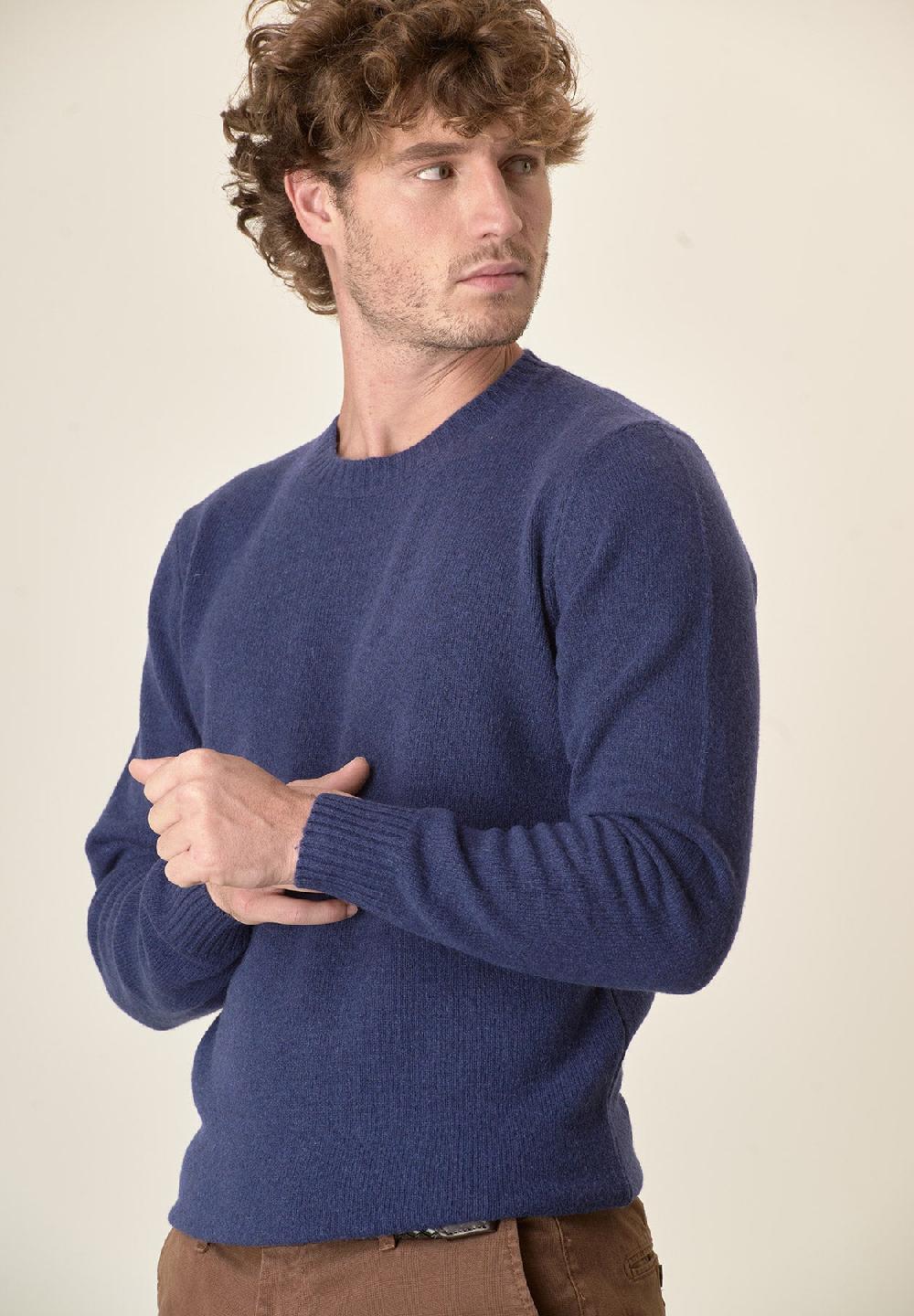Angelico Girocollo Bluette Puro Cashmere