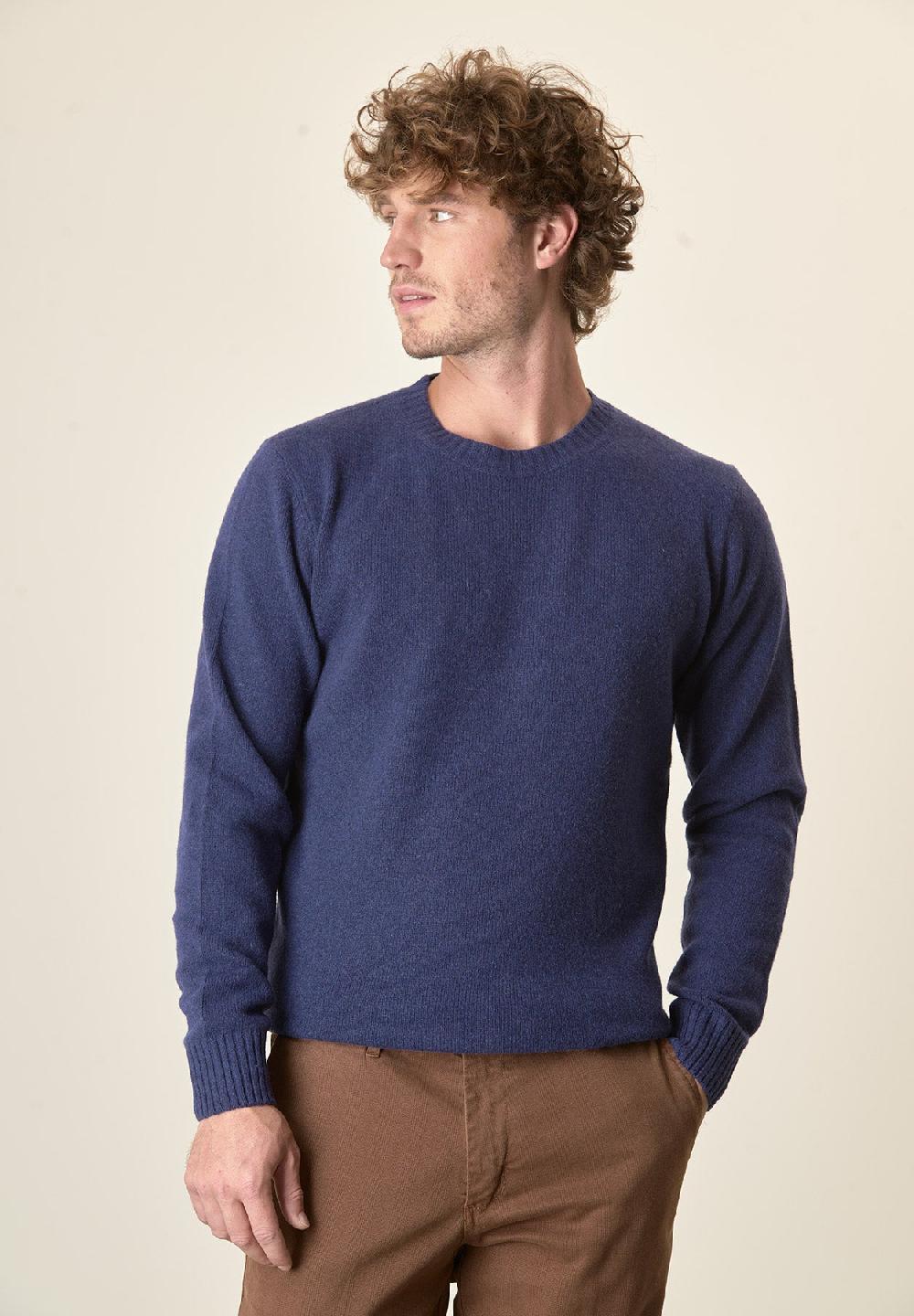 Angelico Girocollo bluette puro cashmere