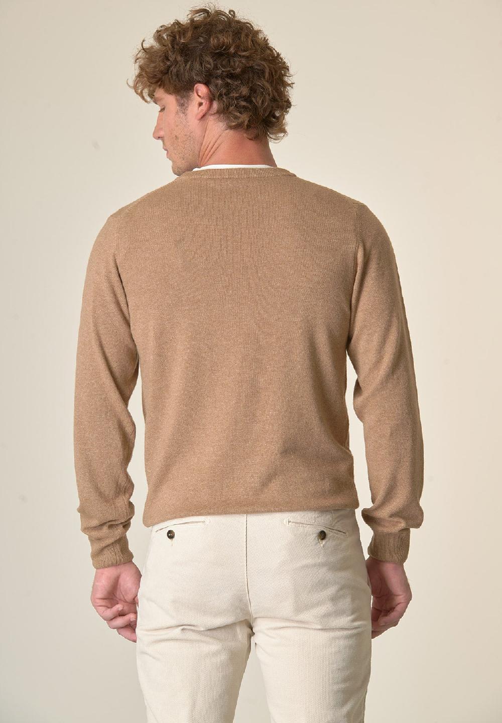 Angelico Girocollo Cammello Misto Cashmere