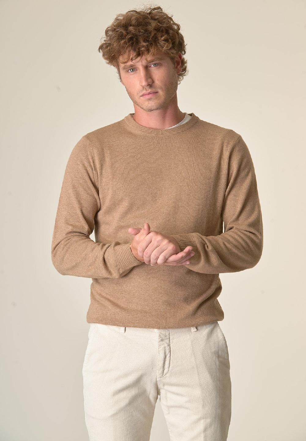 Angelico Girocollo cammello misto cashmere