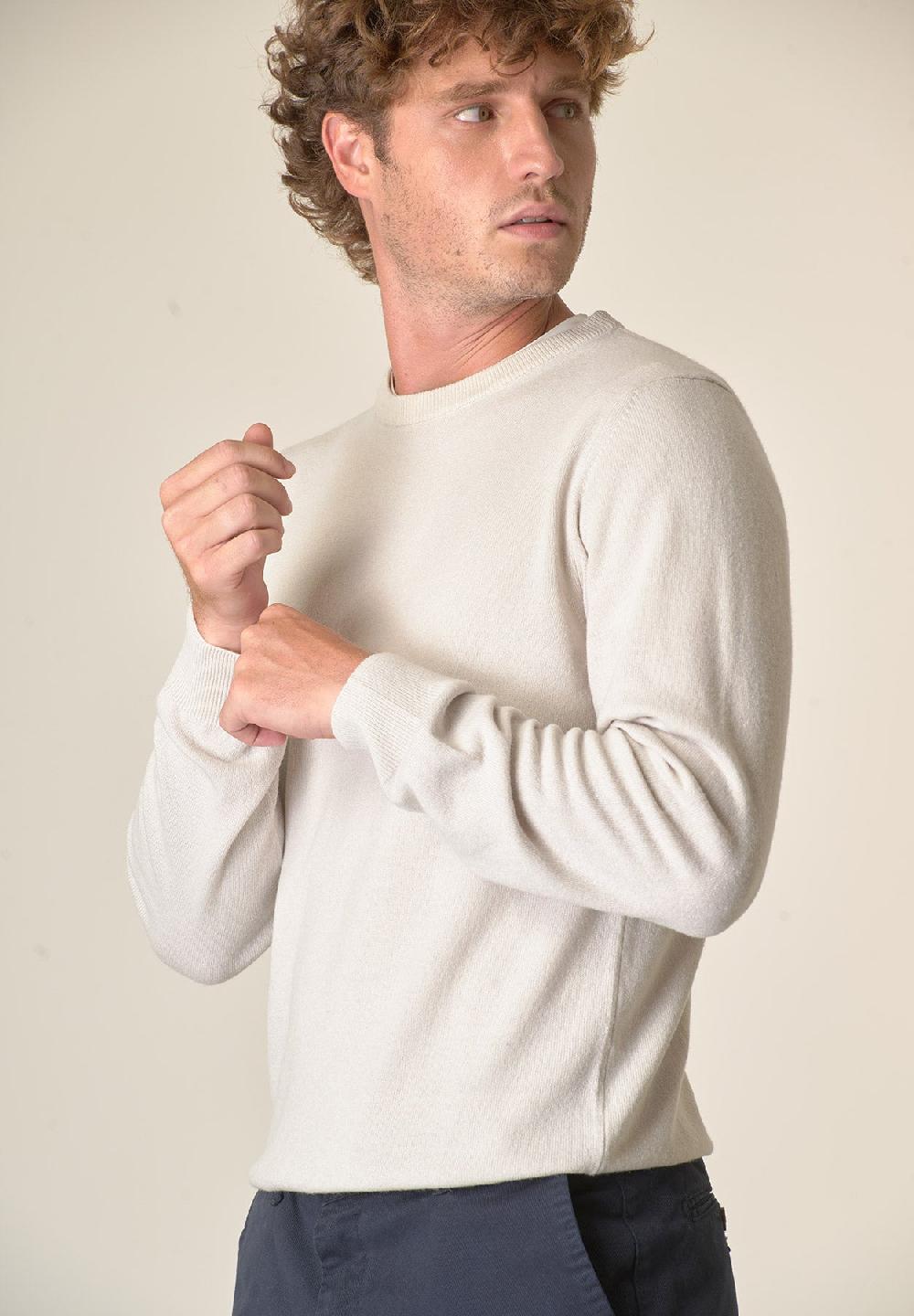 Angelico Girocollo Grigio Chiaro Misto Cashmere