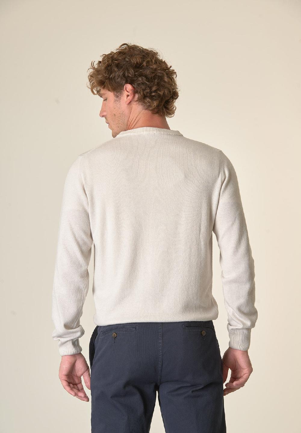 Angelico Girocollo Grigio Chiaro Misto Cashmere