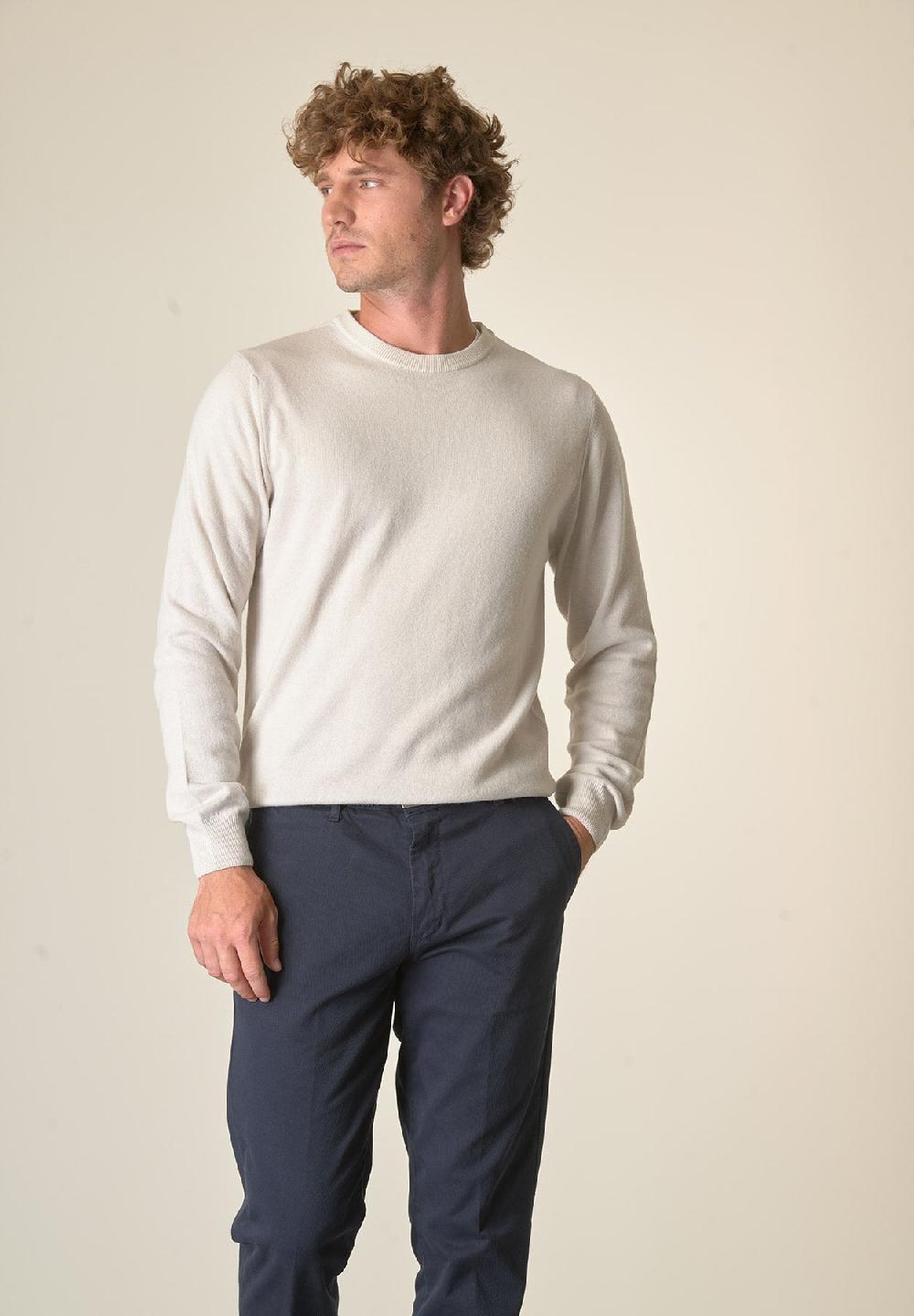 Angelico Girocollo grigio chiaro misto cashmere