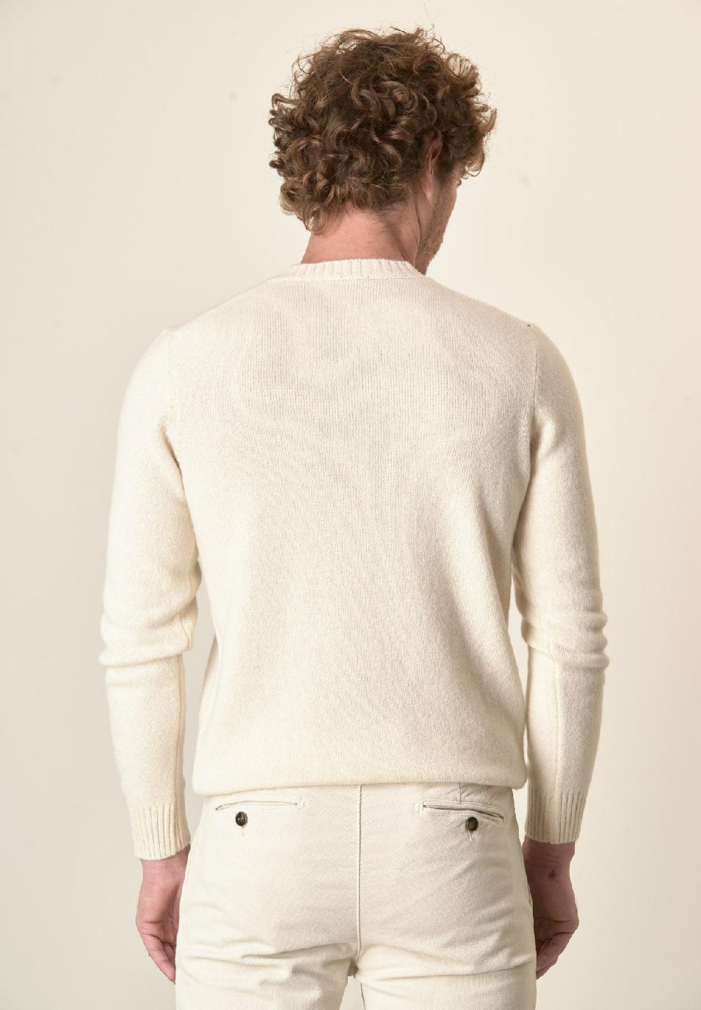 Angelico Girocollo Panna Puro Cashmere