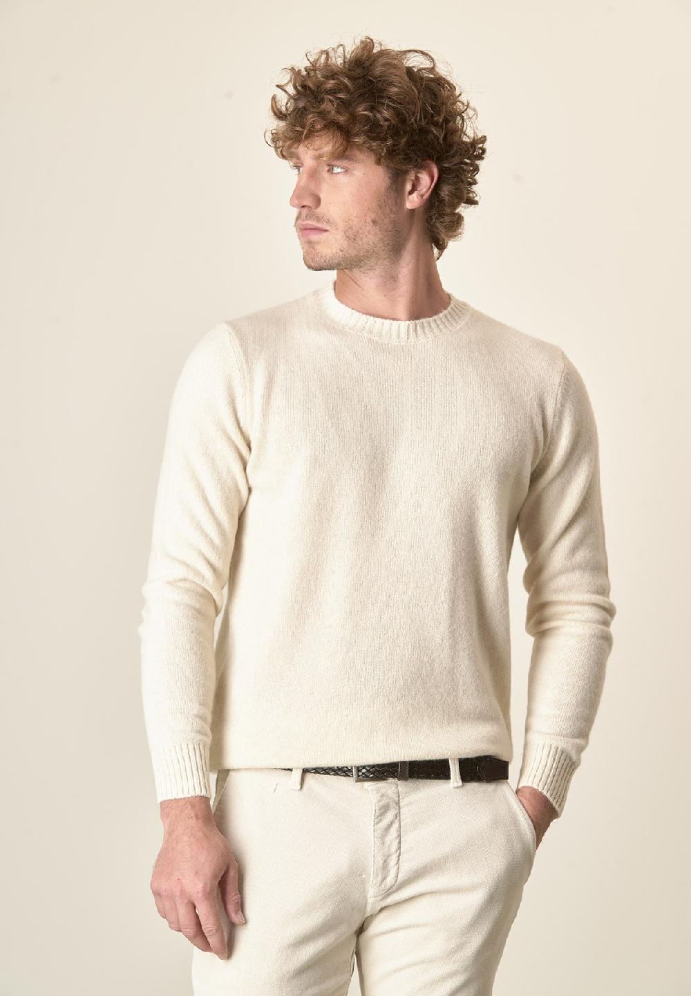 Angelico Girocollo panna puro cashmere