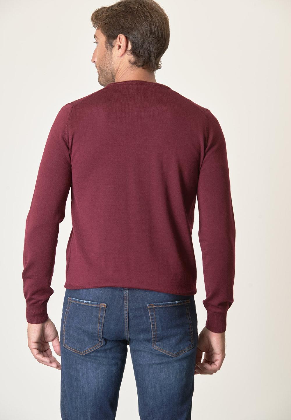 Angelico Girocollo Rubino Lana Merinos Extrafine