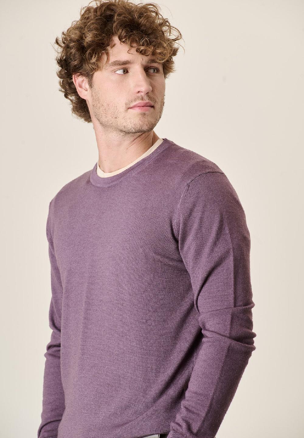 Angelico Girocollo Viola Lana Acidata