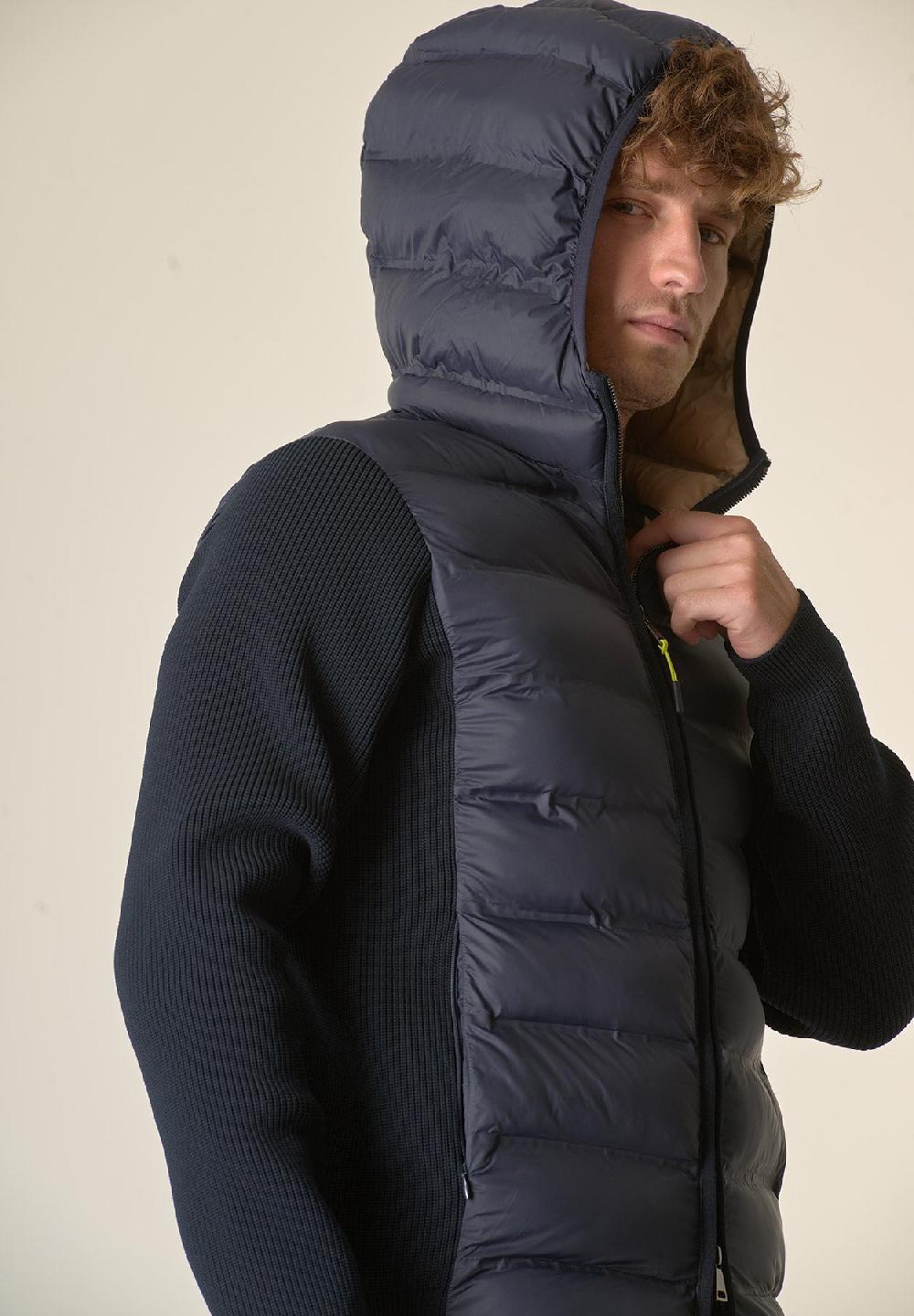 Angelico Giubbotto Blu Maniche Maglia