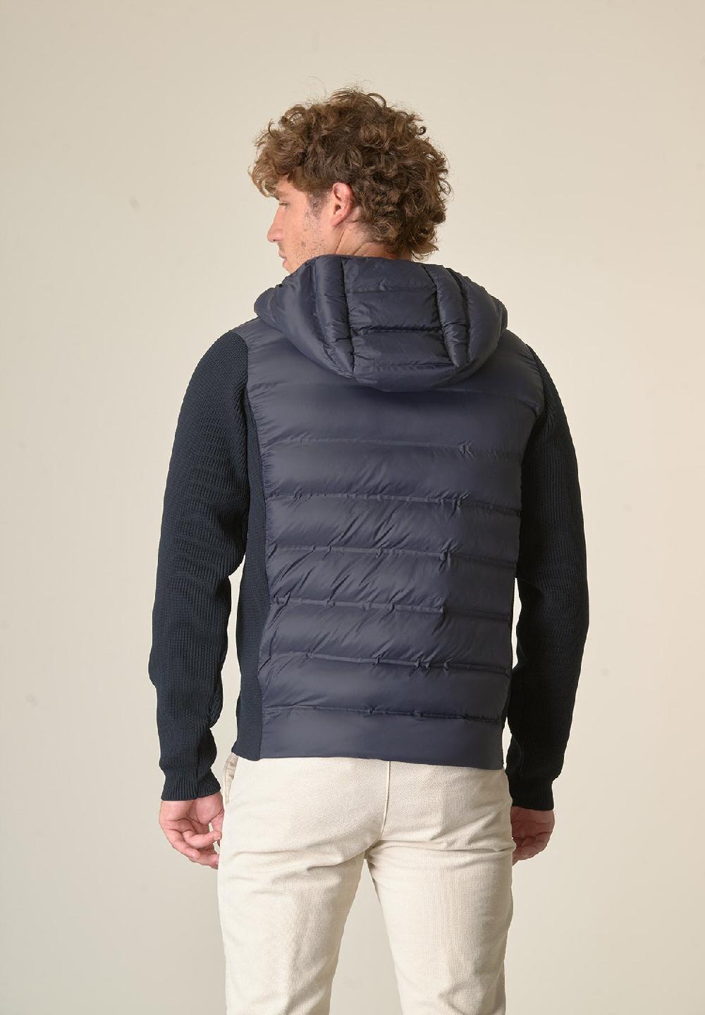 Angelico Giubbotto Blu Maniche Maglia