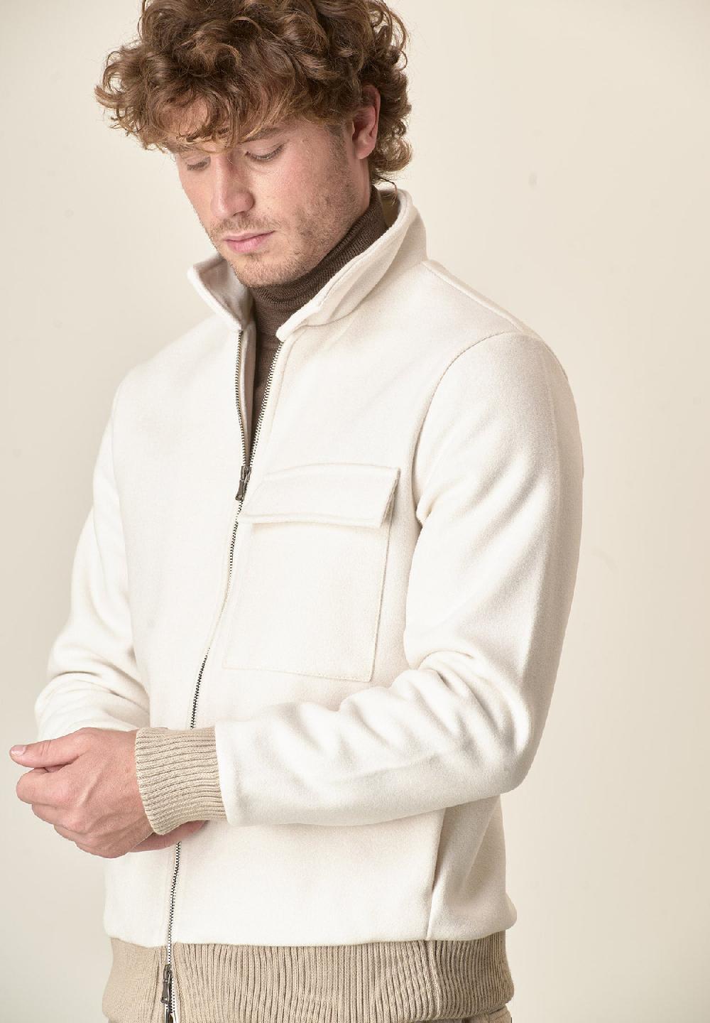 Angelico Giubbotto Bomber Panna