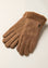 Angelico Guanti Cammello Scamosciati Pelliccia
