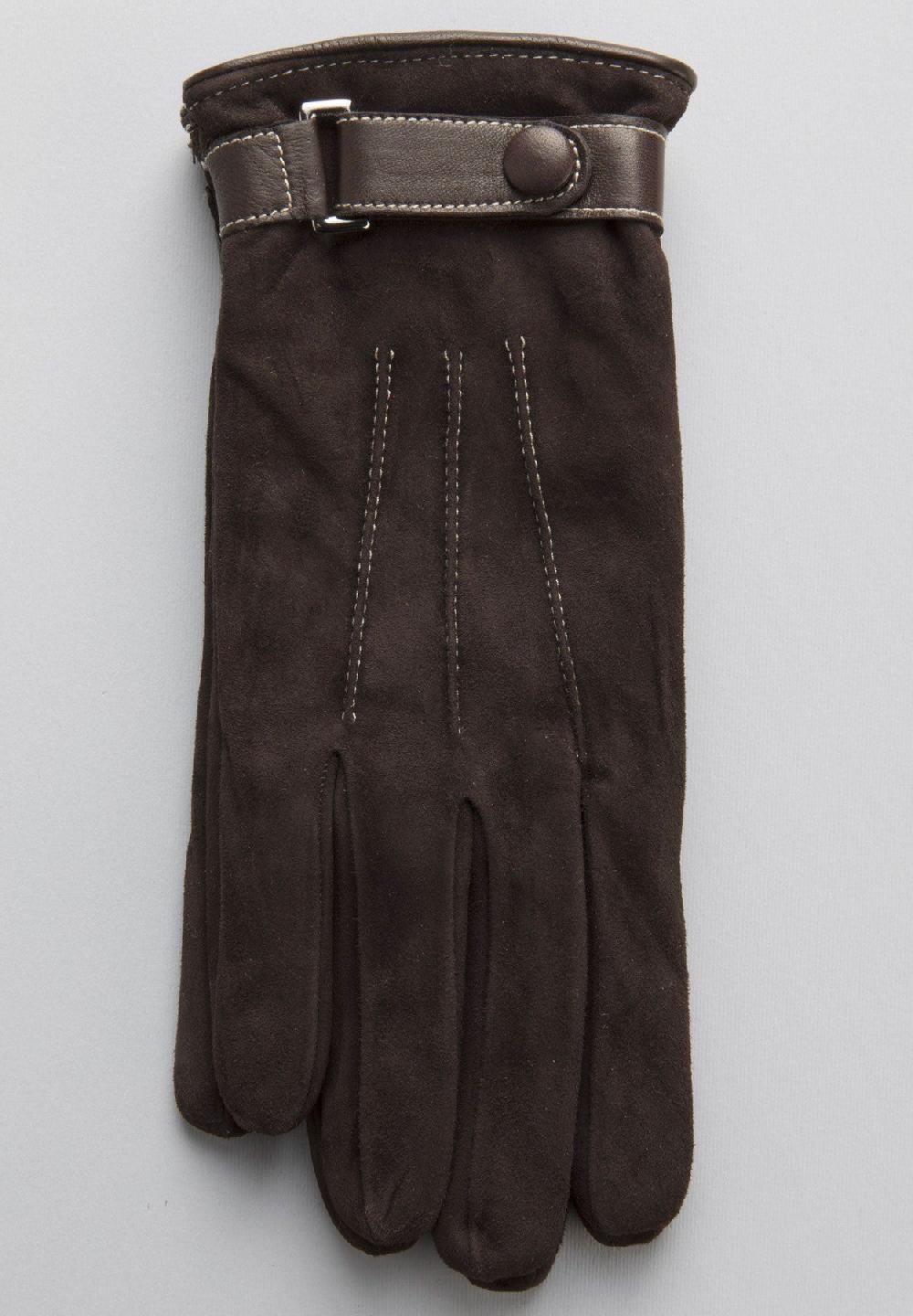 Angelico Guanti moro camoscio e cinturino