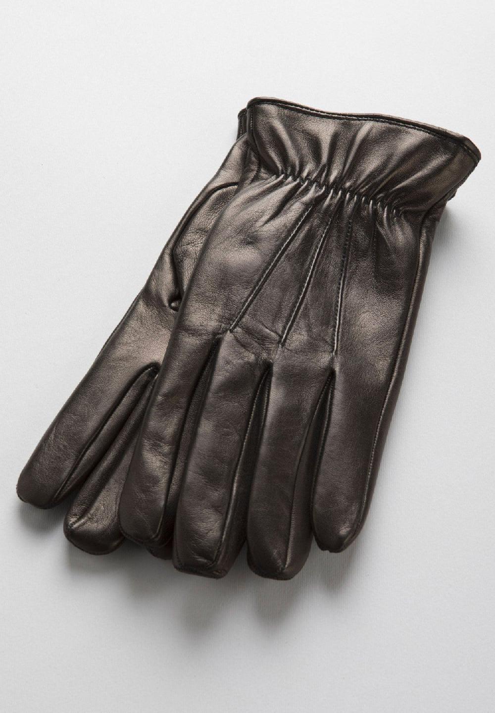 Angelico Guanti Neri Nappa Foderati Lana