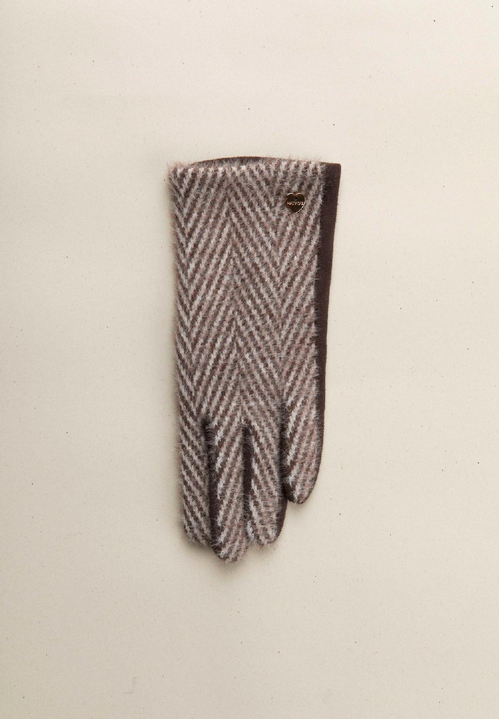 Angelico Guanto Marrone Panna Spigato