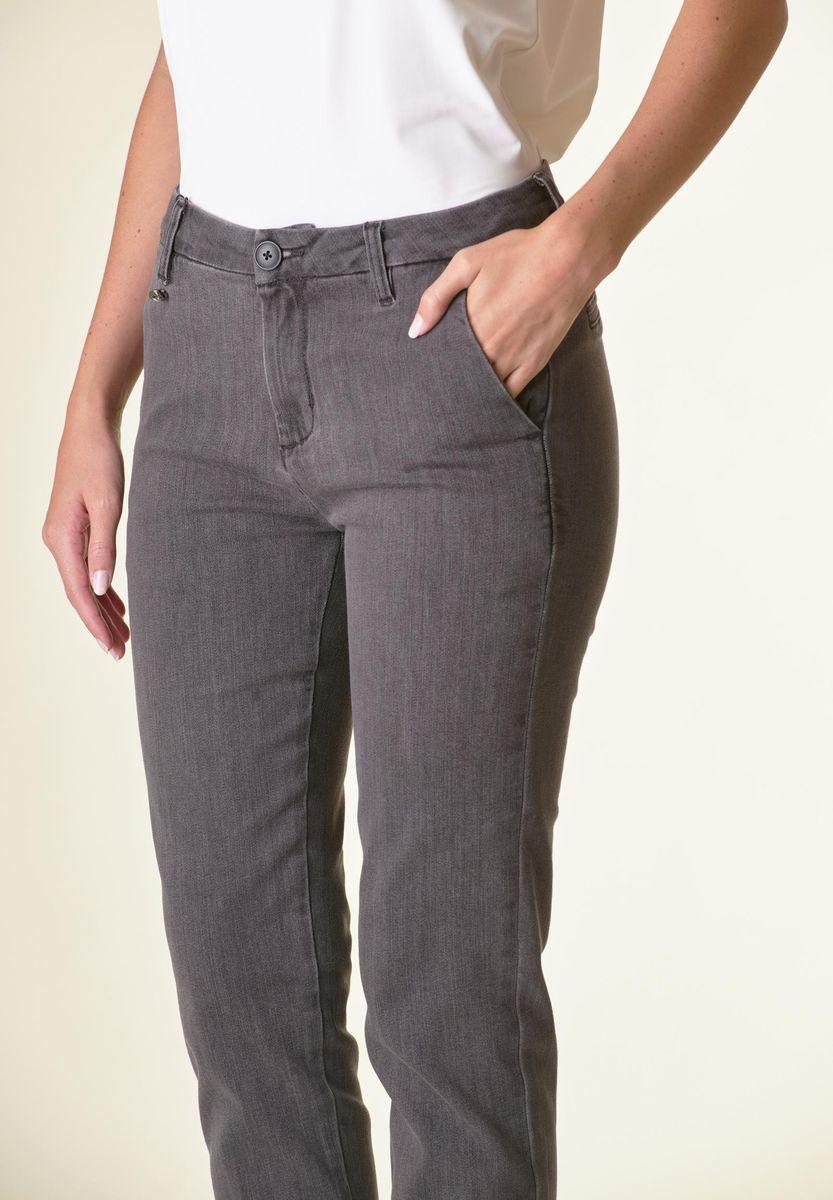 Angelico Jeans Grigio Sigaretta Tasche America