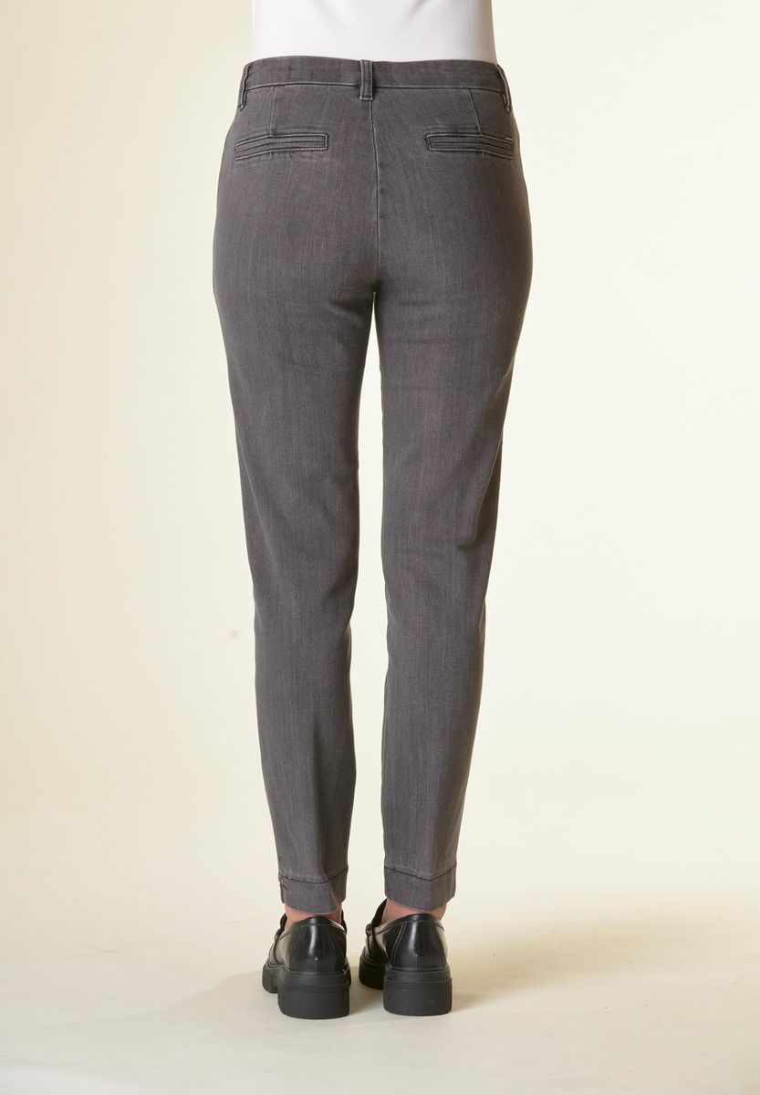 Angelico Jeans Grigio Sigaretta Tasche America