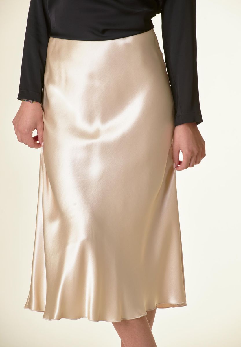 Angelico Longuette Avorio Satin Svasata