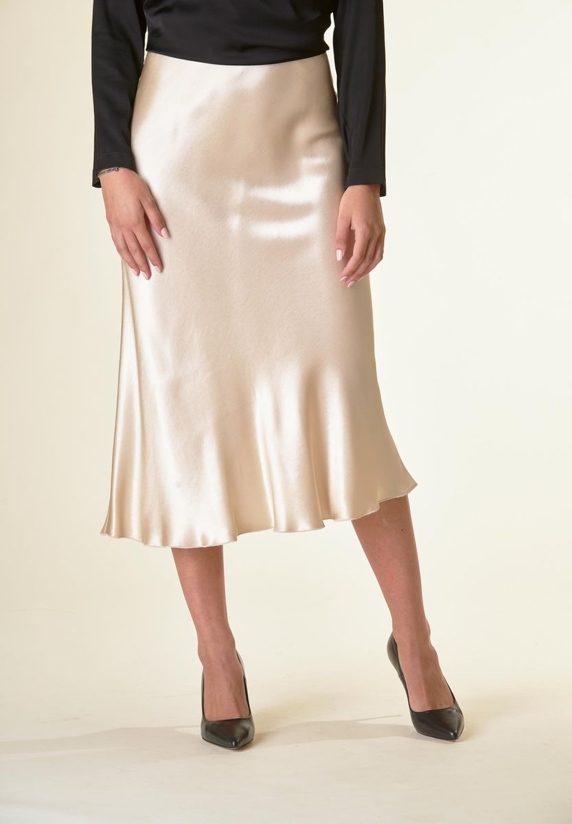 Angelico Longuette Avorio Satin Svasata