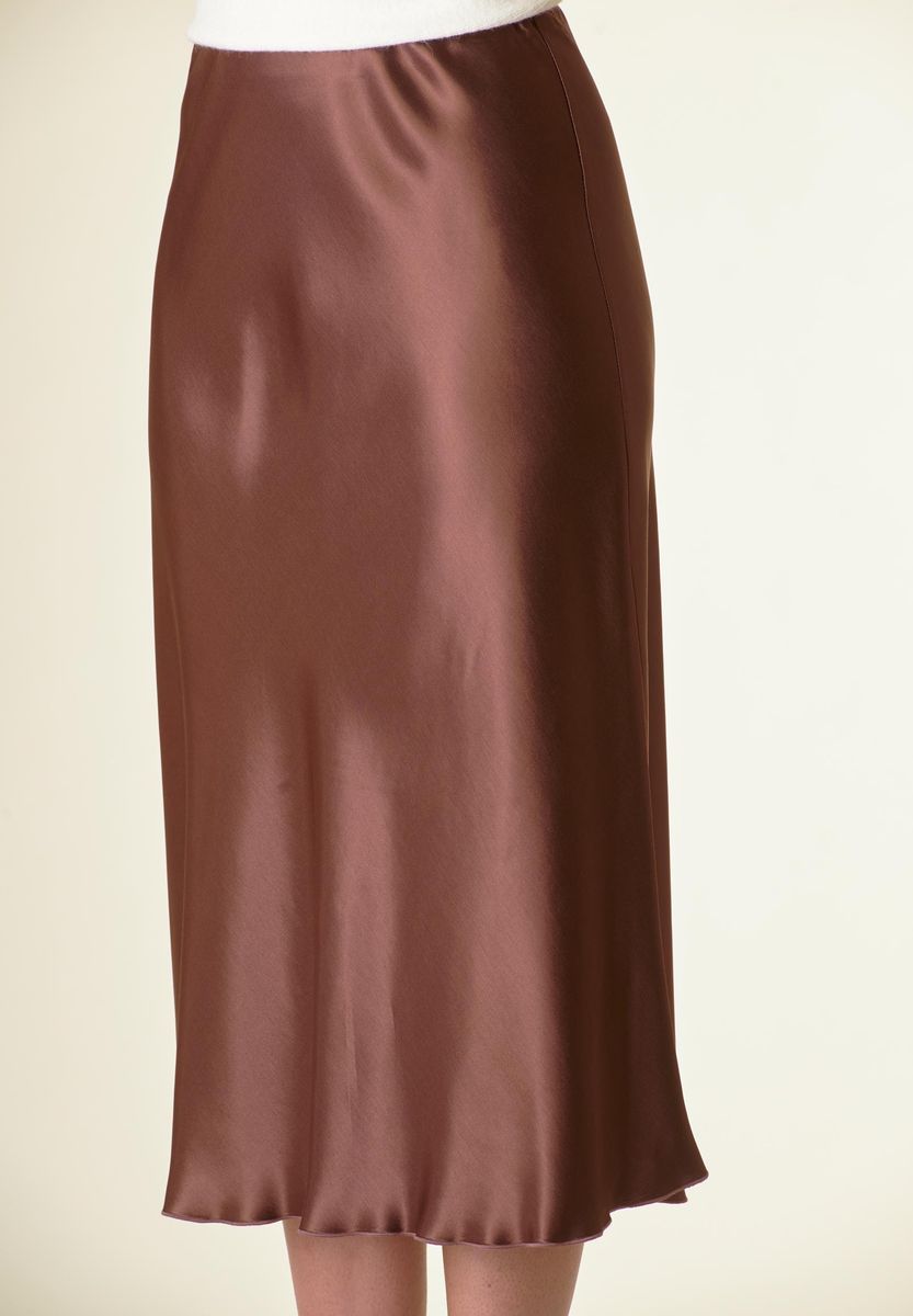 Angelico Longuette moro satin svasata