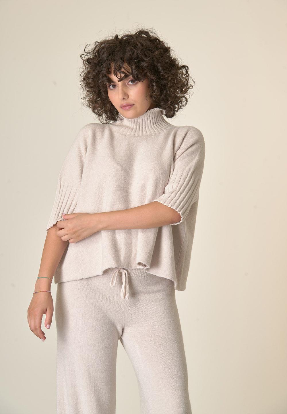 Angelico Lupetto avorio soft manica 3/4