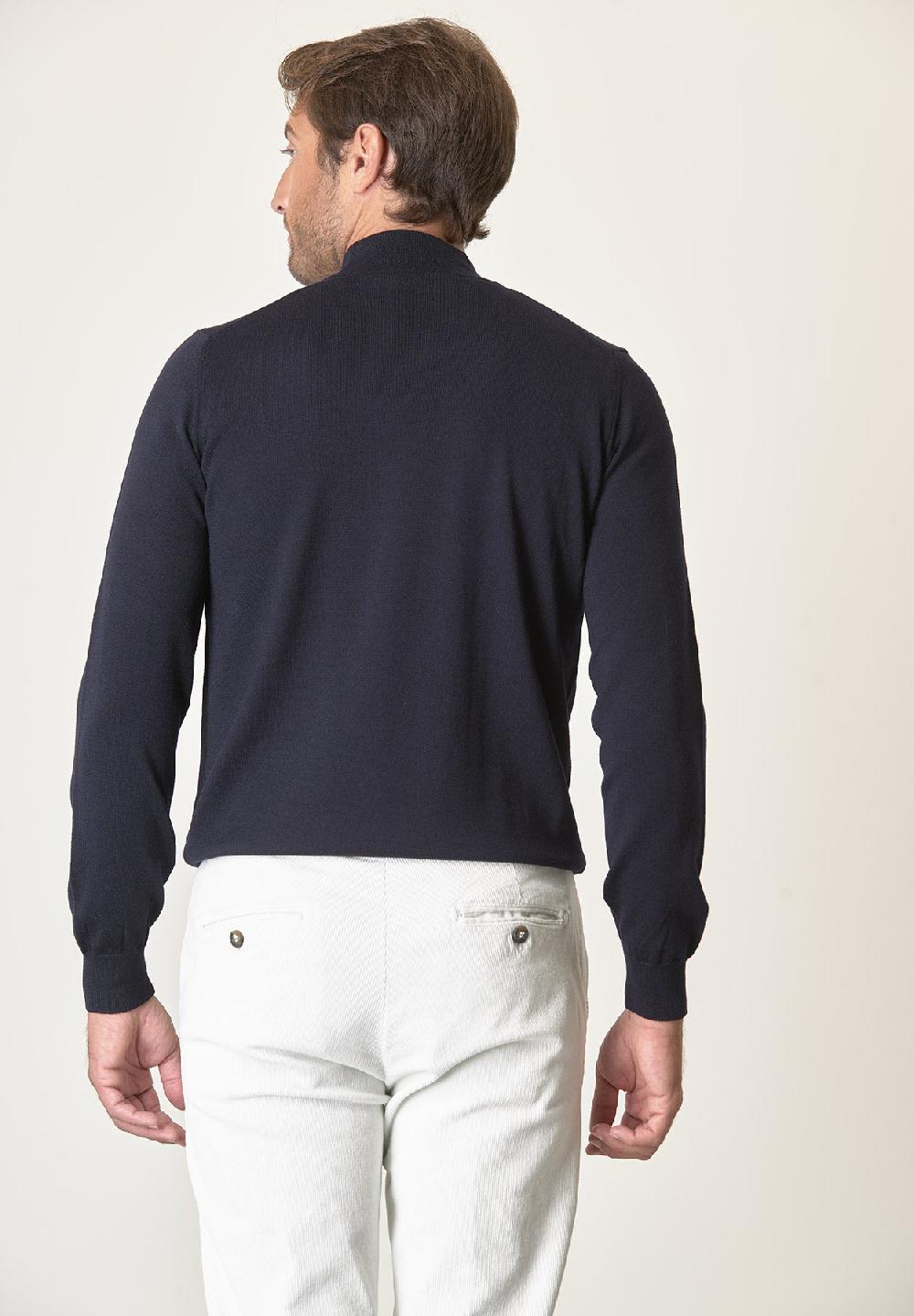 Angelico Lupetto Blu Lana Merinos Extrafine