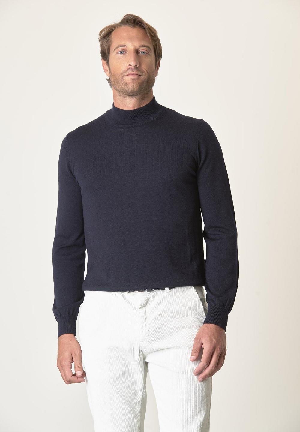 Angelico Lupetto Blu Lana Merinos Extrafine