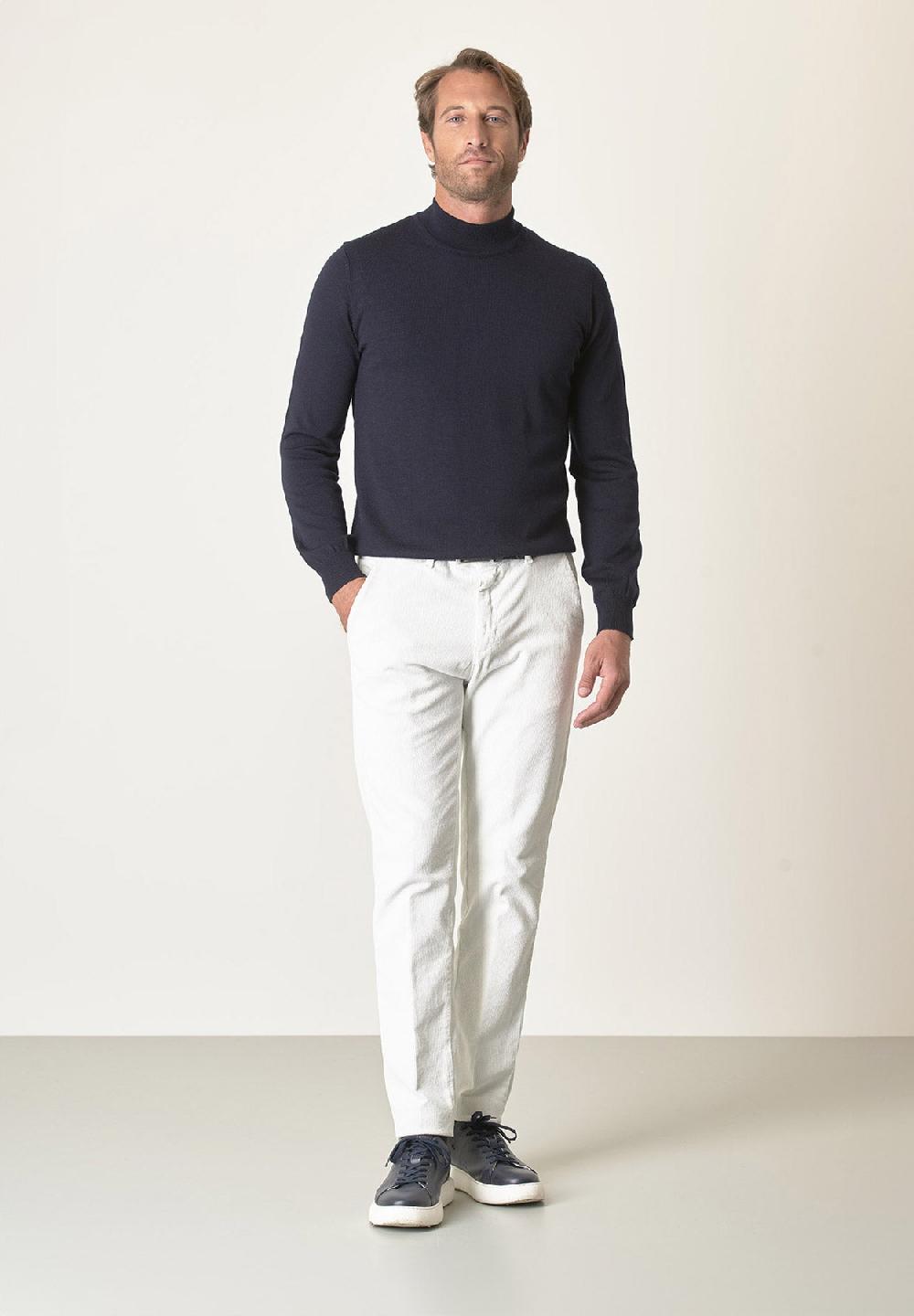 Angelico Lupetto blu lana merinos extrafine