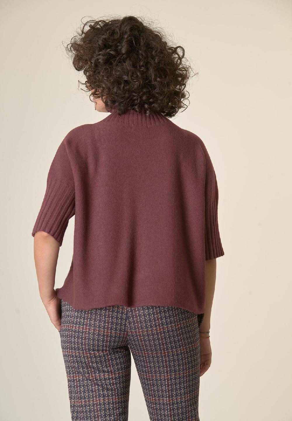 Angelico Lupetto Bordeaux Soft Manica 3/4