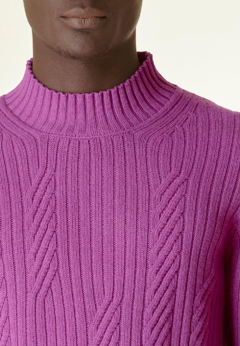 Angelico Lupetto Malva Coste E Intreccio