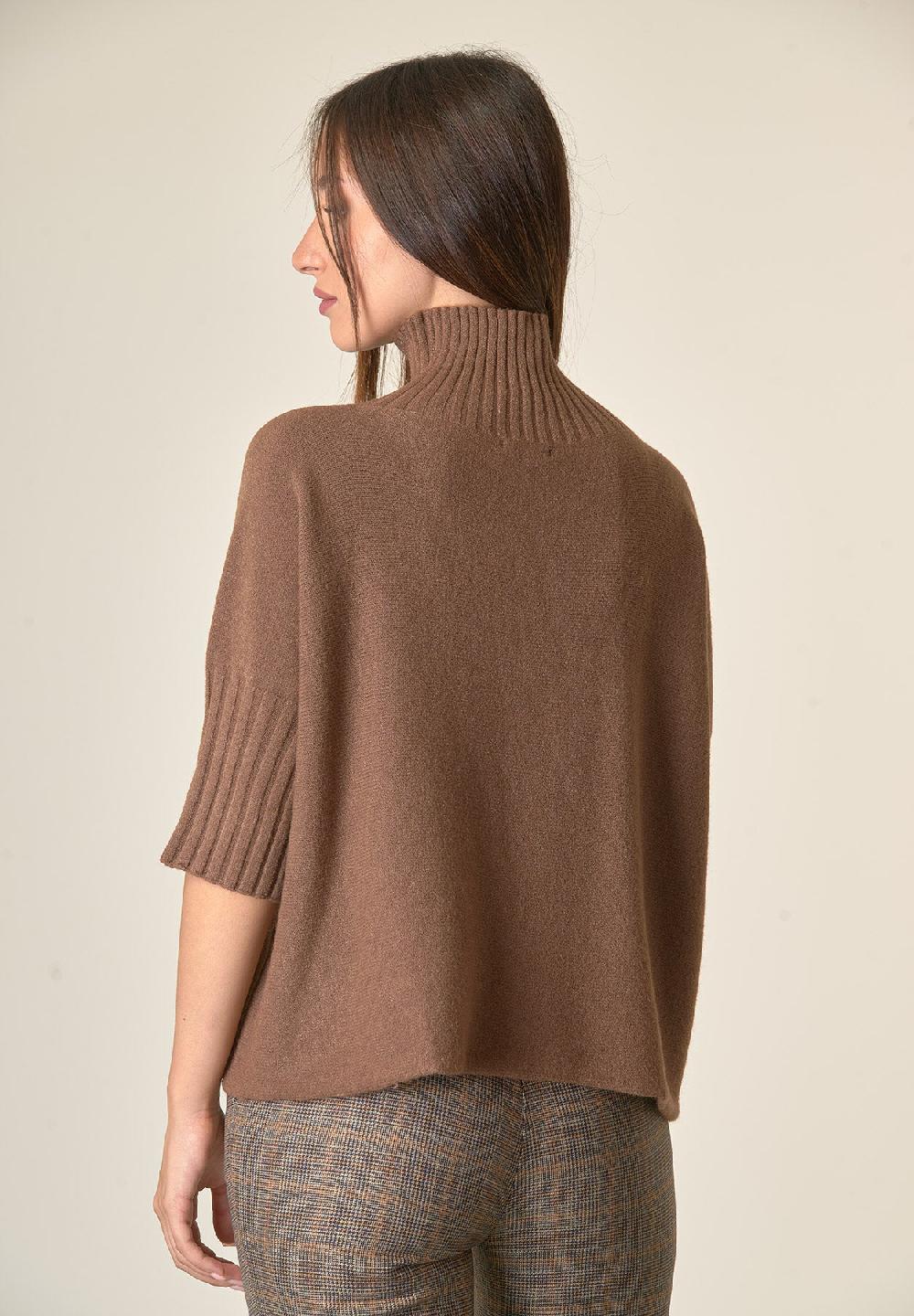 Angelico Lupetto Marrone Soft Manica 3/4