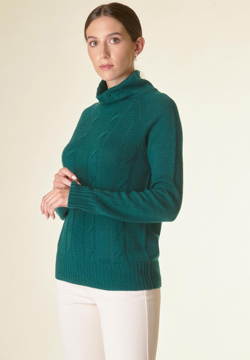 Angelico Lupetto Verdone Motivo Trecce Raglan