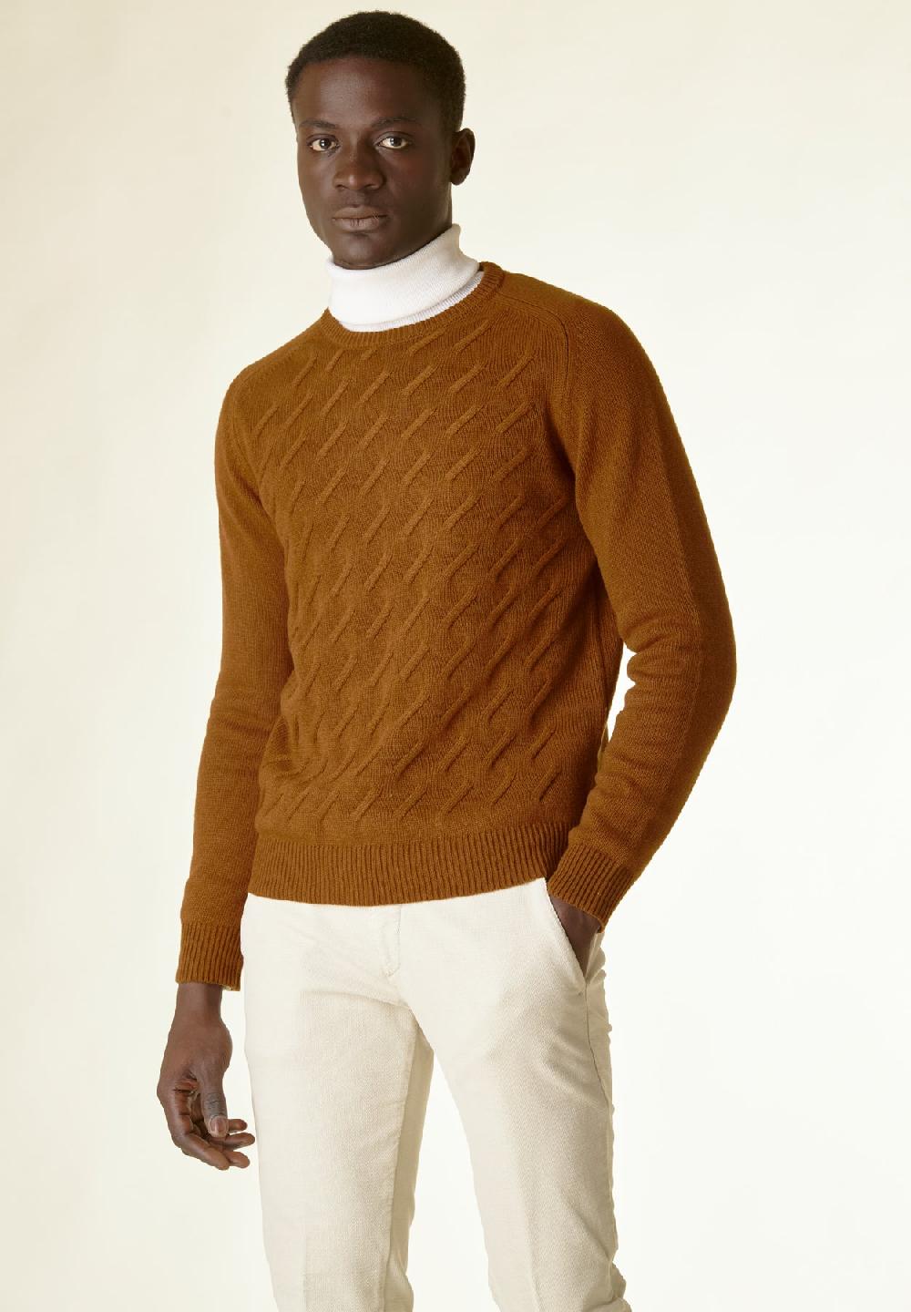 Angelico Maglia biscotto finte losanghe raglan