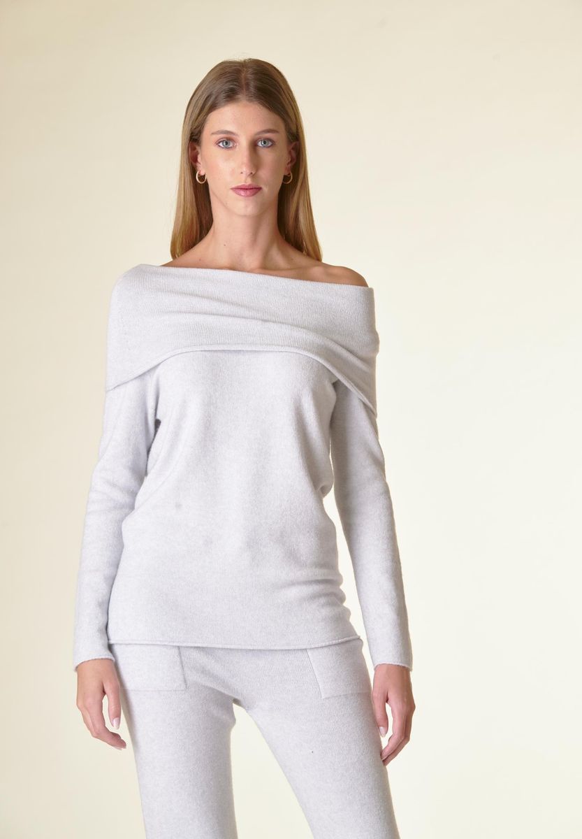 Angelico Maglia Perla Collo Anello Viscosa Soft