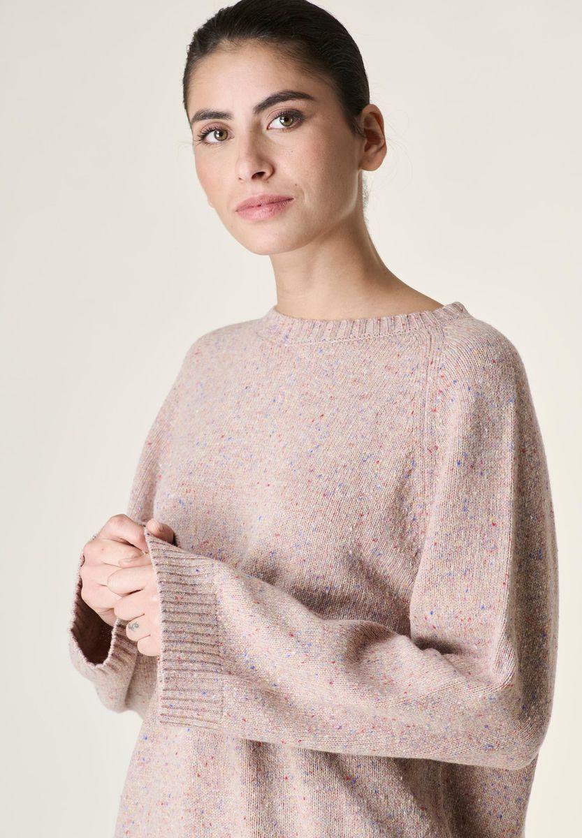 Angelico Maglia Rosa Antico Melange Raglan