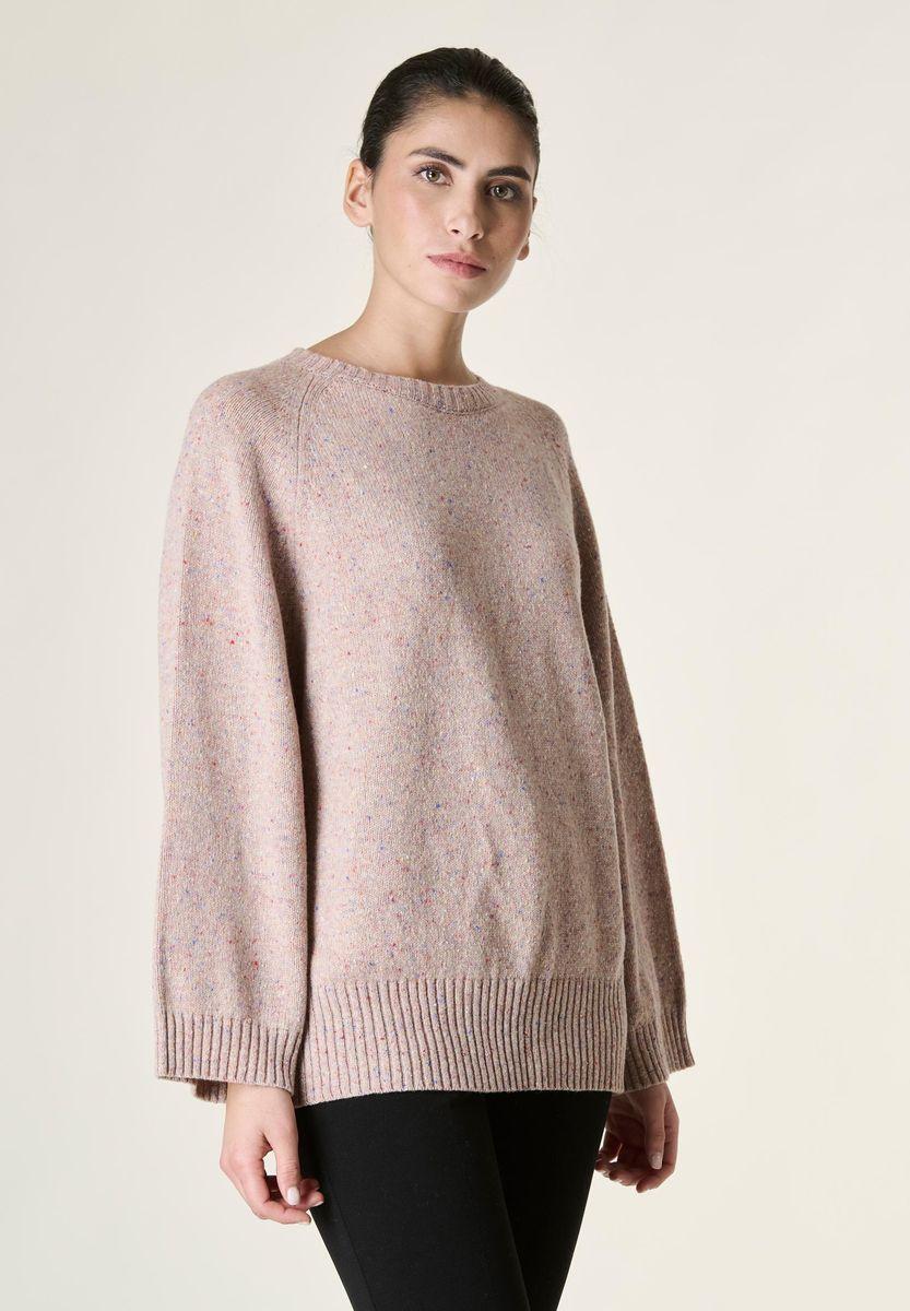 Angelico Maglia rosa antico melange raglan