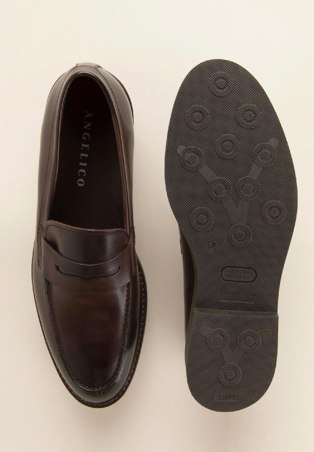 Angelico Mocassino Marrone Pelle