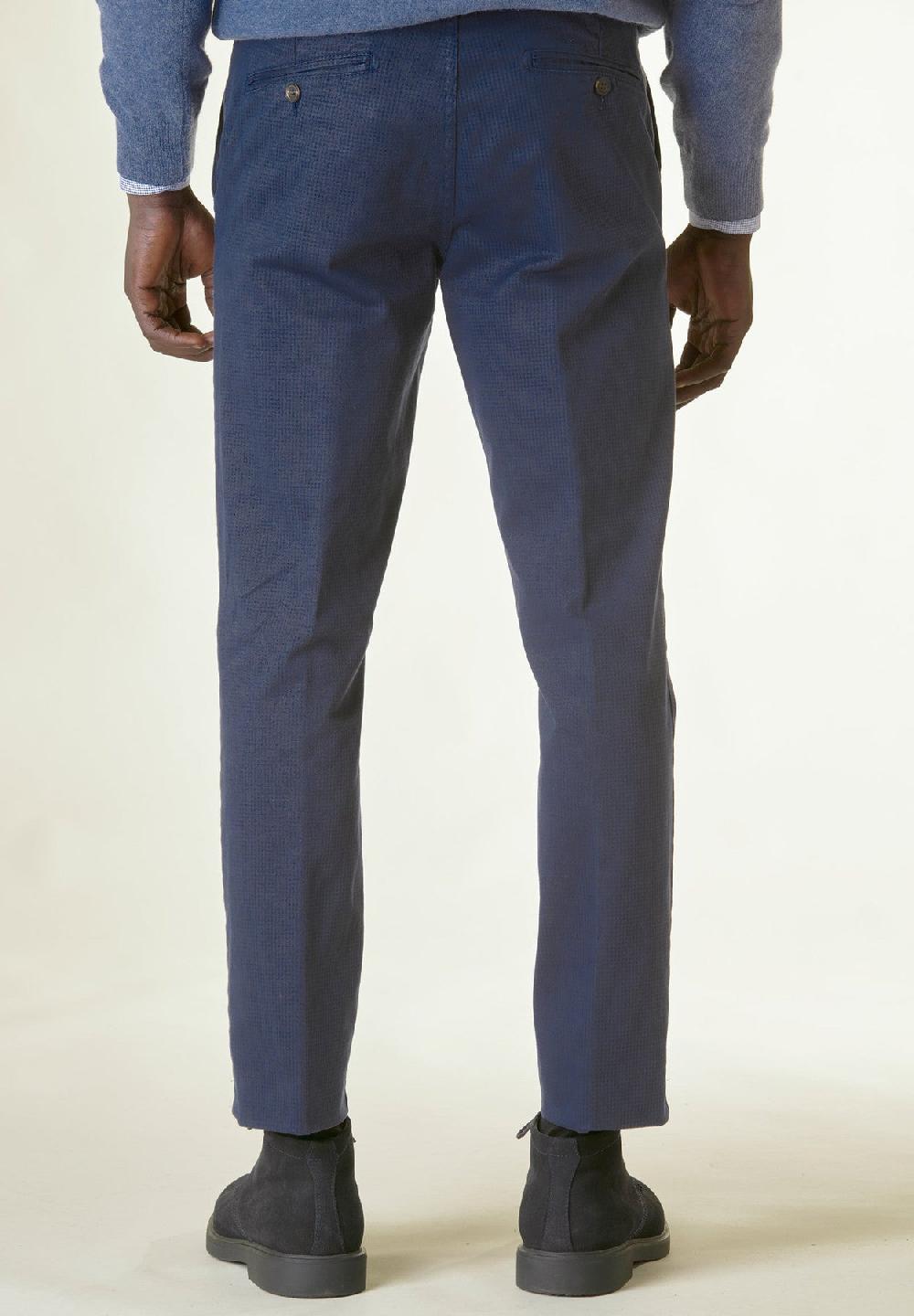 Angelico Pantalone Blu Piedpul Regular