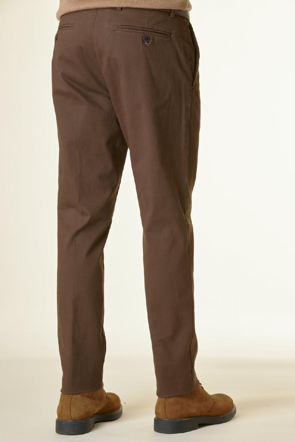 Angelico Pantalone Moro Twill Stretch Slim