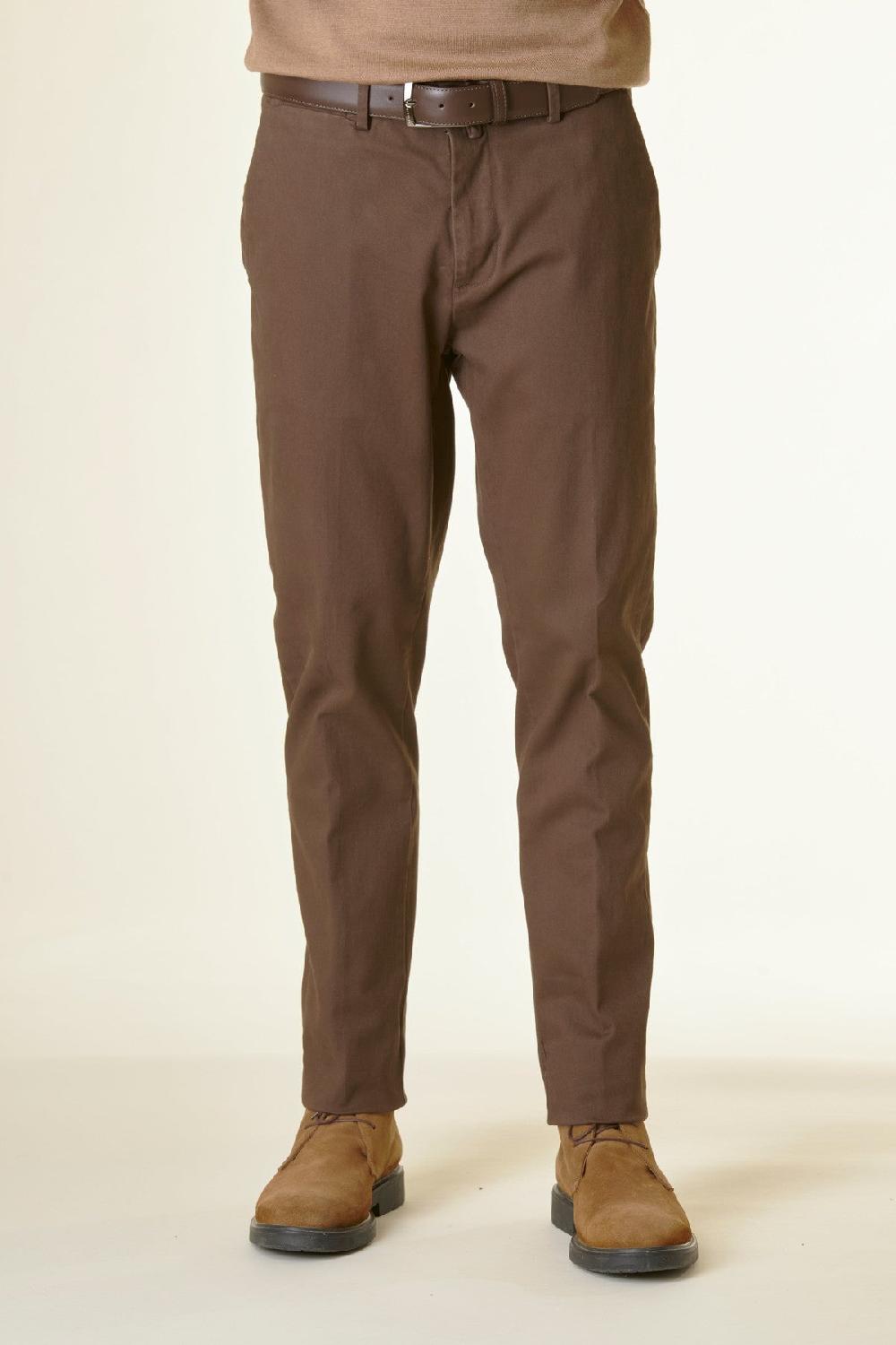 Angelico Pantalone moro twill stretch slim