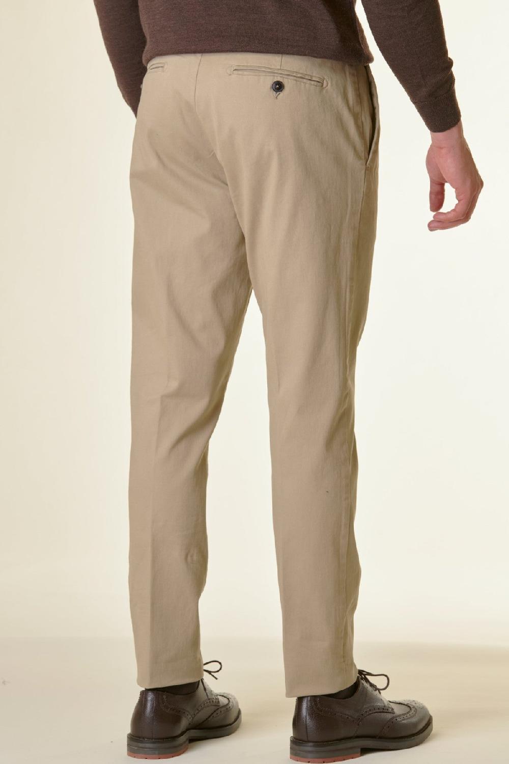 Angelico Pantalone Sabbia Twill Stretch Slim