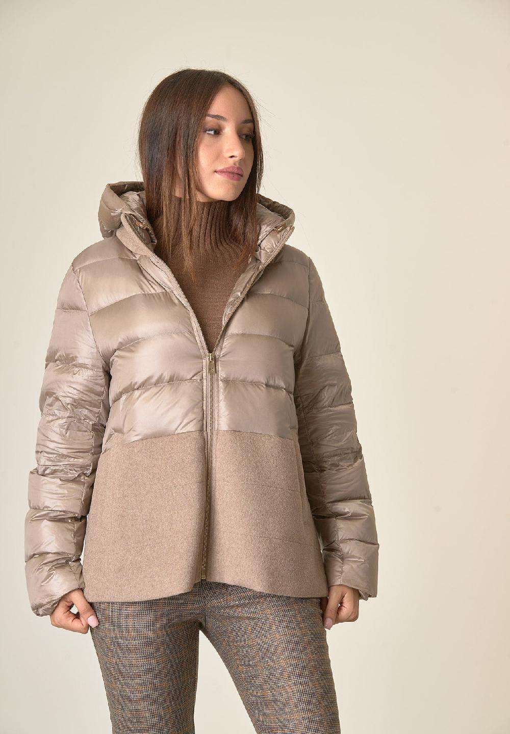 Angelico Piumino Beige Bi-tessuto Corto