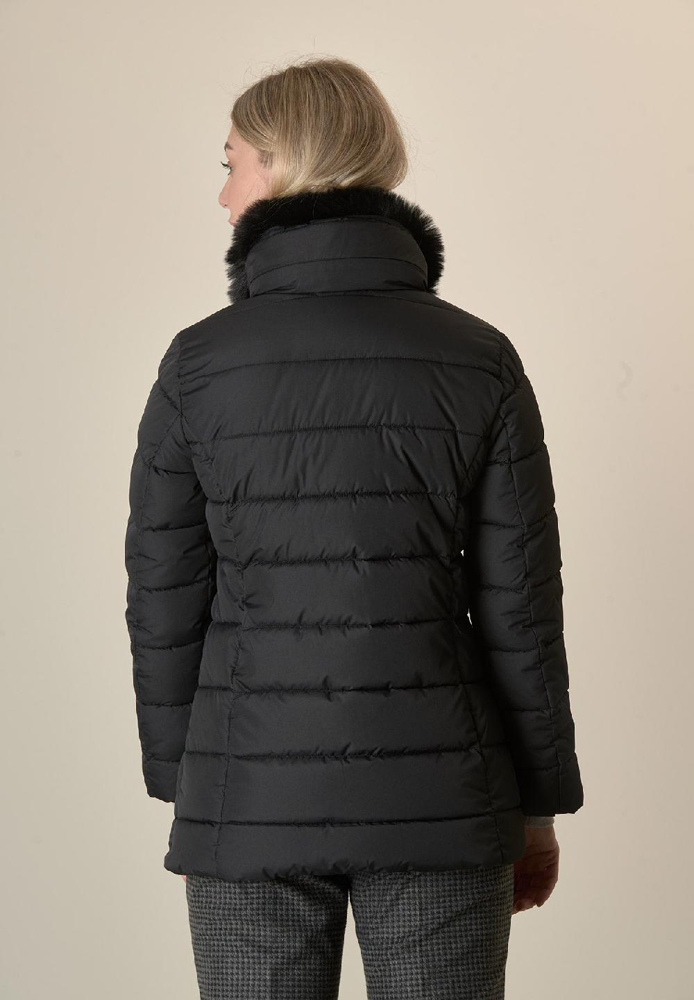 Angelico Piumino Nero Pelliccia Staccabile