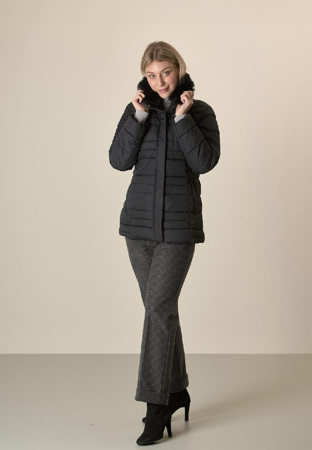 Angelico Piumino nero pelliccia staccabile